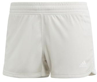 adidas Damen Pacer 3-Stripes Knit Shorts, Orbit Grey/White, L
