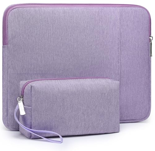 HYZUO 13,3-14 Pulgadas Portátiles Funda Bolsa Set para MacBook Pro 14 M5/M4/M3/M2/M1 Pro/MAX A3426 A3427 2026-2021, MacBook Air 13,3, Surface Book/Laptop 13,5-13,8, 13,3 HP DELL Lenovo, Violeta Lila