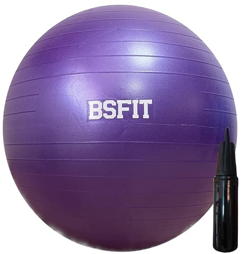 BSFIT Pelota de Pilates, Pelota Embarazada de 65 cm, Pilates Accesorios, Fitness, Embarazo, Descubre una Variedad en Balon Yoga y Accesorios para tu Rutina de Ejercicio (Diametro 65cm)