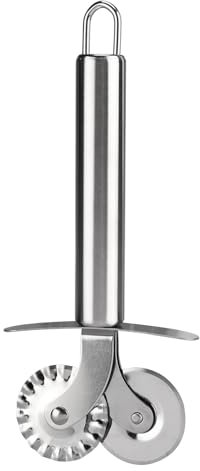 Galicja PRACTICO Teigschneider - Teigkarte Edelstahl - Teigrad Gezackt - Teigschneider Rolle - Küchenteigtrenner - Blätterteig Schneider