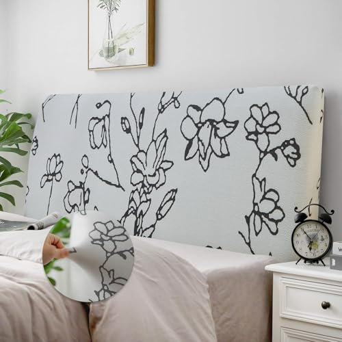 MUMOHO Bett-Kopfteilbezug, Einzel-/Doppelbett, Wolkensamt-Schonbezug, dehnbar, staubdicht, schützendes Kopfteil, Rückenlehnenbezug für Schlafzimmer-Dekor