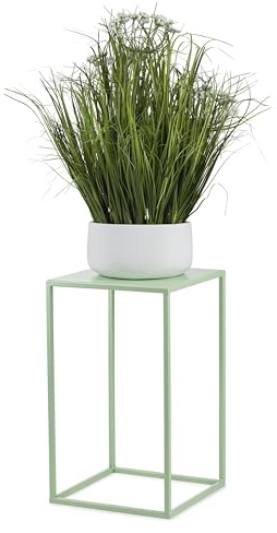 HowHomely - Supporto per fiori in metallo verde-blu 40 cm di altezza - Stativo robusto e solido per piante, ideale per la decorazione del soggiorno, della camera da letto o dell'ufficio