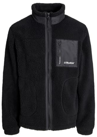 JACK & JONES Homme Teddy Jjesoho Noos Veste En Peluche, Noir, M EU