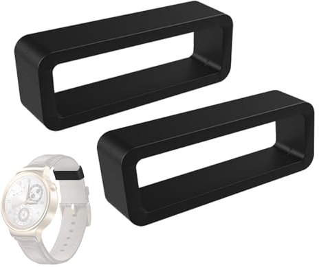 Ylnailky Support De Bracelet De Montre - 2 Pieces Attaches De Bracelet De Montre | Boucles De Rechange En Siliconé | Boucle De Rechange Noire | Accessoires De Montres Pour Femmes, Hommes Et Enfant