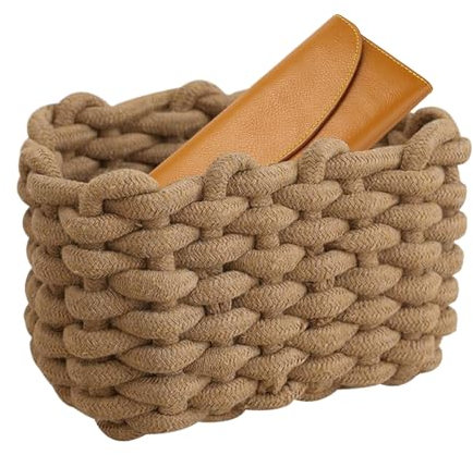 Cesto Portaoggetti In Corda Di Cotone, Cesto In Corda Intrecciata, Organizzatore Abbigliamento Scatola Casa Per Bucato Bambini Bagno Camera Soggiorno Oggetti Quotidiani