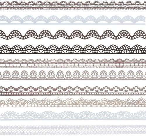 80 Pcs Junk Journal Supplies,Junk Journal Stickers,Card Making Supplies Vintage Lace Stickers Lace Embellishments Sticker Cutout Laces Sticker Scrapbook Supplie for Planners Crafts Photo Frame