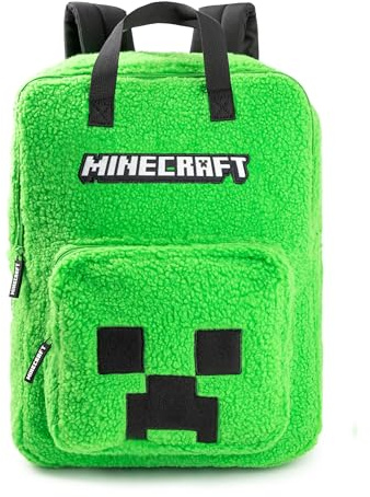 Minecraft Kids Backpack | Creeper Rucksack Options Bag set TNT Zombie Skeleton Enderman Sprites Villains | Zip-Up & Hook Closure | Gamer Back to School Essentials Merch