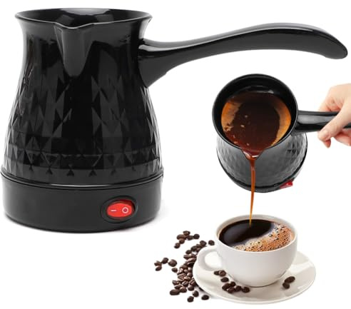 Yuragim Cafetière Turque Electrique Avec Poignée 500ml Machine À Café Électrique Turque, Machine À Expresso à induction, Cafetière Électrique Turque Pour la maison, le bureau, les voyages