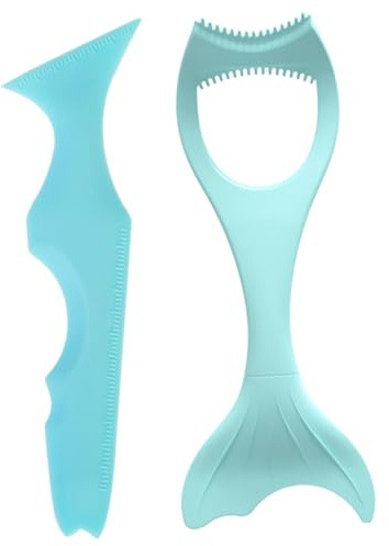 VALICLUD 2 pièces Set de Pochoirs Eyeliner Silicone Réutilisables Guide Maquillage Yeux pour Mascara et Ombre à Paupières Accessoires Pratiques pour Débutants et Professionnels