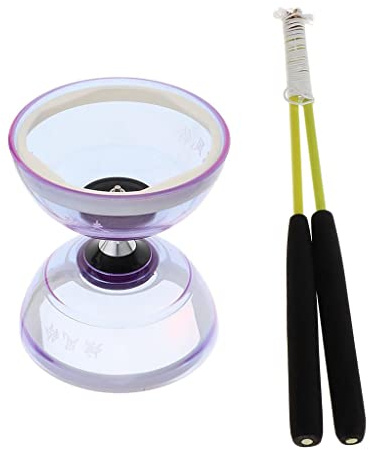 Xgdsnly Diabolo, Giocattolo Giocoliere con Cuscinetti, Bacchette E Accessori per Bambini, Adulti, Principianti, Divertimento all'Aria Aperta, Allen, Viola, Altri