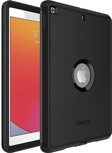 OtterBox Defender Hülle für iPad 10,2 (7. gen 2019/8. gen 2020/9. gen 2021), ultrarobuste Schutzhülle mit integriertem Displayschutz, 2X nach Militärstandard getestet, Schwarz
