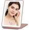 Rechargeable Makeup Vanity Mirror with 72 Led Lights, Lighted Travel Portable Light up Beauty Mirror, 3 Color Lighting, Dimmable Touch Screen, Tabletop Desk LED Foldable Cosmetic Mirror with Lights