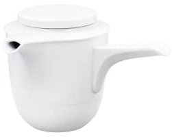 KPM Berlin LAB Teekanne mit Griff, Porzellankanne, Kanne 0,8 Liter, handmade, weiß im Geschenkkarton