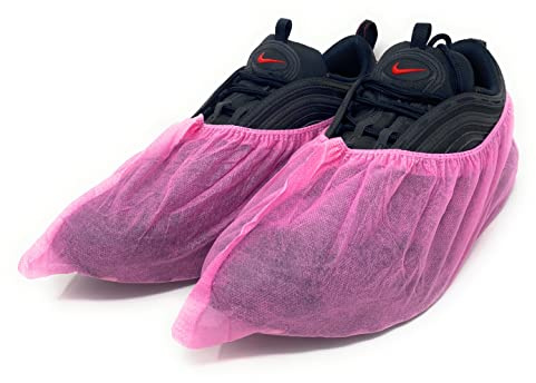 Couvre-chaussures jetables en TNT Résistants 6 g. Chaussures jetables - Équipements de Protection Individuelle - Environnements Professionnels -Quantité 100 - 1000 pièces (Rose, Quantitè 100 pcs)