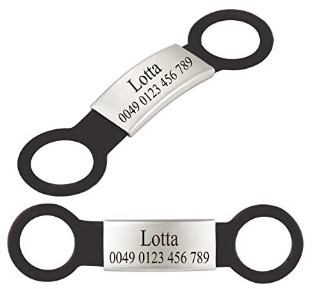 2 Stück Silikon Hundemarke mit Gravur,Haustier-ID-Marke zum Aufschieben Personalisierte Tiermarke für Hunde und Katzen