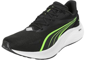 Puma - Electrify Nitro 4, Zapatillas para Correr de Carretera Masculino, Puma Black-Yellow Alert-Feather Gray,