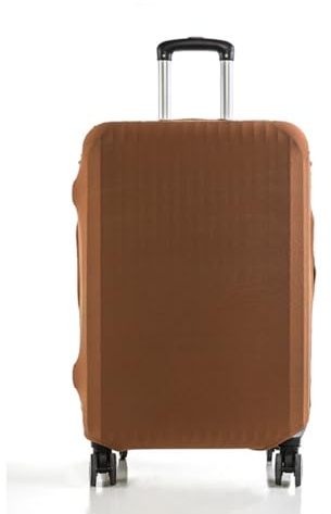 Cazqgoy Bagageskydd för kofferter, elastisk tvättbar stretch kofferskydd, bagageskydd, kaffe, L