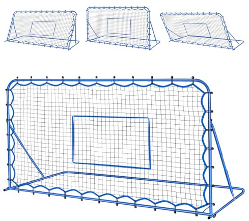 7x4FT Soccer Baseball Rebounder Net, Quick-Switch Angle Softball Pitch Back Net Volleyball Soccer Training for Control, Passing Practice, Bounce Back Rebounder Gifts & Equipment for Kids,Teens & Adult