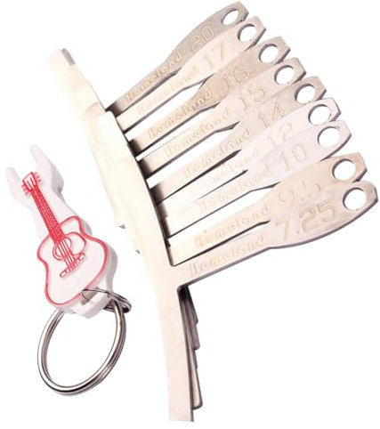 TOYANDONA 9piezas Herramientas Cuidado Guitarra Medidor De Radio Para Diapasón y Puente De Guitarra Medidores De Radio De Metal Escenario De Taller