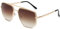 Long Keeper Pilot Sunglasses Mens Womens Oversized Retro Avaiton Sunglasses Gold Frame Mirror & Transparent Lens Driving Sun Glasses Vintage Shades Anti UV400 (Gold Frame - Gradient Brown Lens)