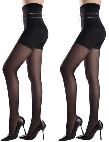 Yilanmy Tummy Control Pantyhose for Women, Control Top Shaping Tights