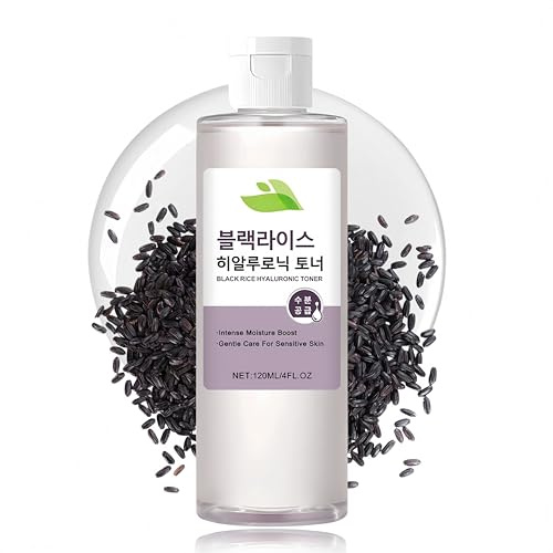 Black Reis Hyaluron Toner - Black Rice Toner Gesicht - Korean Skincare Gesichtswasser Feuchtigkeitsspendend - Korean toner - Fermentierten Inhaltsstoffen, Beruhigend, Aufpolsternd
