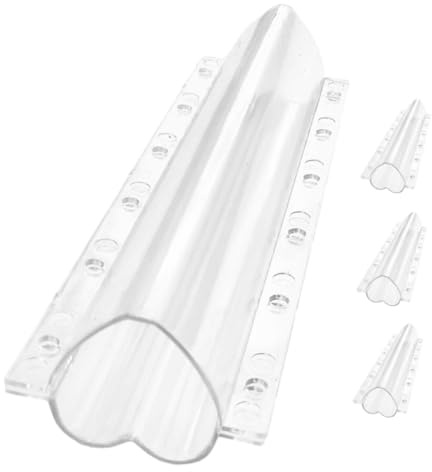 Mikikit 4pcs Heart Shaped Vegetable Forming Mould for Cucumbers and Fruits Transparent Garden Shaper for Unique Fruit and Vegetable Shapes Lightweight and Compact for and Observation