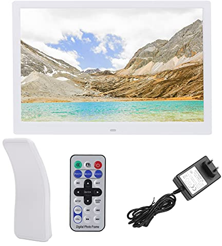Cryfokt 15 Tums HD 1280x800 Digital Fotoram, Multimediastöd och WiFi-aktiverad Bildram, Digital Fotoram med Klocka, Kalender, Väckarklocka och Timerbrytare (#1)