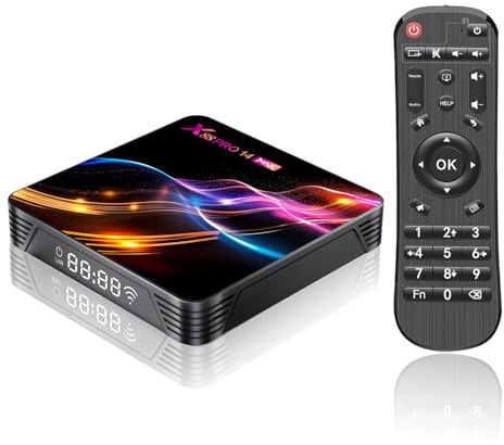 GREALT Android 14.0 TV Box, 2026 Android Box 4GB RAM 32GB RK3528 Quad Core 64bit Supporting 2.4G/5G Dual-Band WIFI6 4K BT5.0 USB 2.0 Ultra HD Smart TV Box