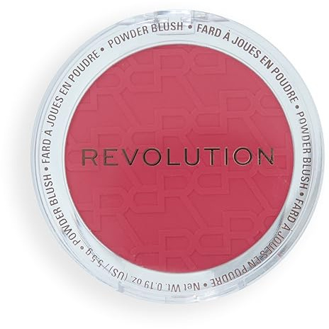 Revolution Blusher Reloaded, Vibe Check Mauve | Talc-Free Powder Blush with Matte Finish for Cheeks, Rich Pigment & Buildable, Vegan & Cruelty-Free