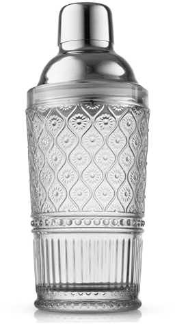 Godinger Cocktail Shaker, Martini Shaker, Glass Cocktail Shaker - 17oz, Claro Collection