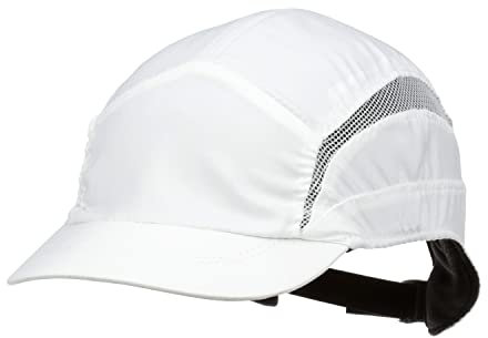 3M™ First Base™ 3 Anstoßkappe 2030604, Classic, Weiß, verkürzter Schirm, 55 mm