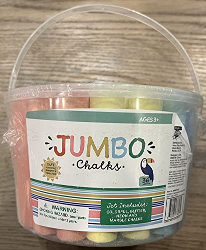 Jumbo Sidewalk Chalk 36 Piece