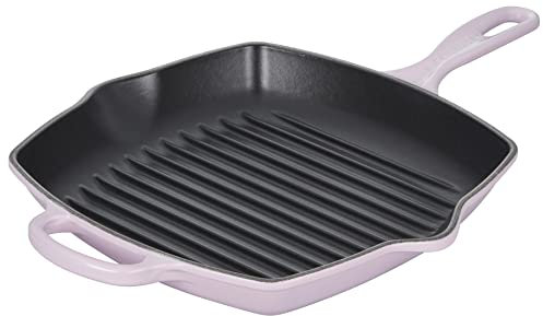 Le Creuset Enameled Cast Iron Square Skillet Grill, 10.25, Shallot