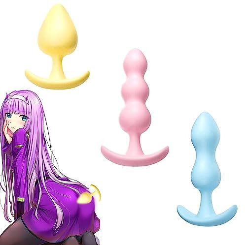 Qoosea 3 Pezzi Plug Anali in Silicone, Plug Anale Set da Donna Uomo Esperti,Plug Anale Butt Plug Set per Giocattolo Erotico, SM Sex Toy