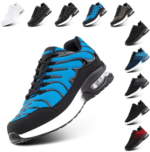 Hitmars Zapatillas Deporte Hombre Zapatillas Deportivas Mujer Aire Zapatillas Running Ligero Zapatillas de Correr Gimnasio Transpirables Sneakers Fitness Azul EU 44