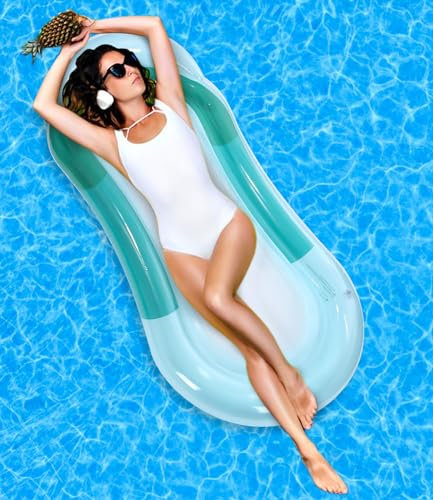 Birshe Adulte Bouée Gonflable,Matelas Piscine Flottantes Hamac d'eau Bouée Gonflable Hamac Gonflable en Maille Matelas Gonflable de Piscine pour Enfant Adultes Hamac pour Piscine Adultes et Enfants