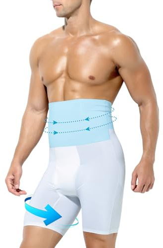 Casey Kevin Shapewear magkontroll boxershorts för män, kompressionsbyxor, shorts, kroppsformare, män, magkontroll, byxor, undertröja, K2-vit, L