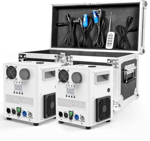 1000W pyrotekniska maskiner, 2 vita DMX Cold Spark-maskin med flygfodral, motståndsvärmare för fester, jul, DJ, bröllop, sportevenemang