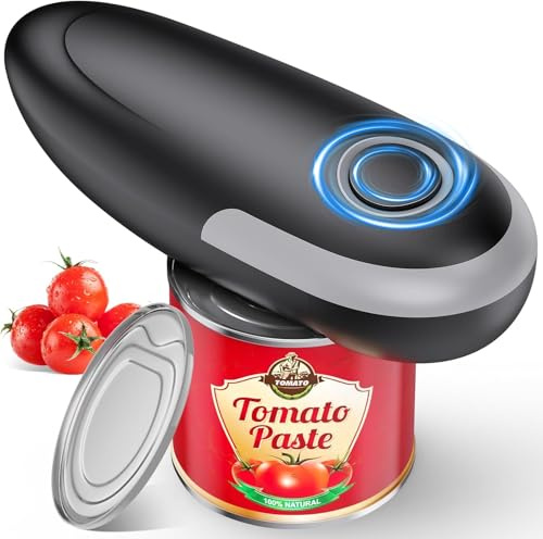 Electric Can Opener, One Touch Electric Tin Opener with Smooth Edgeand Without Hurting Hands, Safe to Use Kitchen Gadgets Automatic Can Opener for Seniors, Arthritis and Chef