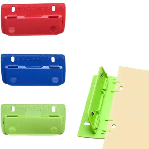 3 Stück locher für ordner locher klein Taschenlocher, Mini-Taschenlocher für Etikettenbindung, Aktenlocher, Locher für Schule, Büro und Zuhause