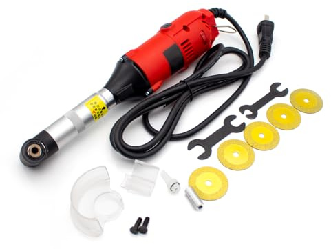 LeTkingok Limpiadora de Ranuras de Azulejos Eléctrica de 220V CA, Herramienta Manual para Quitar Lechada con Velocidad Ajustable de 350W