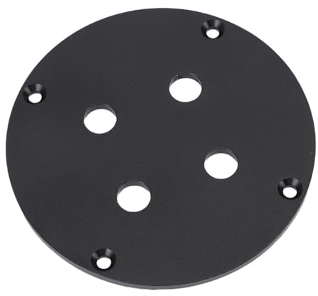Cuifati Dubbla 1/4 Hörlursuttag Högtalarväggplatta, Ljudterminalpanel Av Aluminiumlegering Bindande Stolpe för Högtalarskåp Bilar Hem, Enkel Installationsuppgradering för Kristallklart Ljud (Svart)
