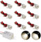 kpslucerna Mini LED Spots Einbaustrahler Deckenleuchte 9 Stück 12V 1W, die Einbaulampe, IP65 Spot, Eingebautes Deckenlicht Silber Licht für Küche, Treppe, Schrank, Flur （30° Kalt weiß）