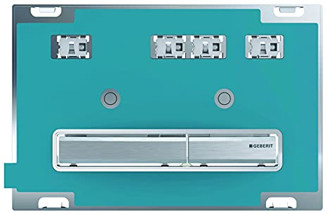 Geberit, Placca di comando Sigma50 115.788.00.2, per risciacquo a 2 quantità, colore cromo personalizzabile 115788002