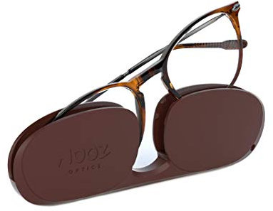 NOOZ Optics - Occhiali Luce Blu senza correzione Uomo e donna per Computer, Smartphone, Gaming o Televisione - Forma Ovale - Colore Tortoise - Collezione Alba