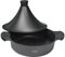 Cheffinger Aluguss Tajine Tagine Ø28cm Induktion Silikongriffe Gartopf Dampfgarer Bräter, Schwarz