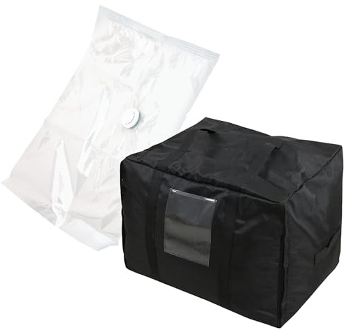 Extra Large Vacuum Storage Bags + Jumbo Storage Bag with Zips – Sturdy and Practical, Perfect for Storing Your Giant 140 cm Bean Bag, Cushions, Duvets – Ideal for a Move