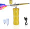 QUÉVINA Airbrush-Set mit Airbrush-Kompressor, Airbrush-Absauganlage, Airbrush-Pistole und Farben ohne Kabel (Gold)