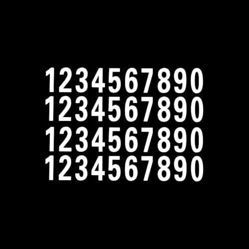 40 Pcs 1inch White Reflective Mailbox Number Sticker Decal Adhesive Reflective Address Numbers Number 0-9 for Window, Signs, Door, Cars Mailbox Accessories and Hardware